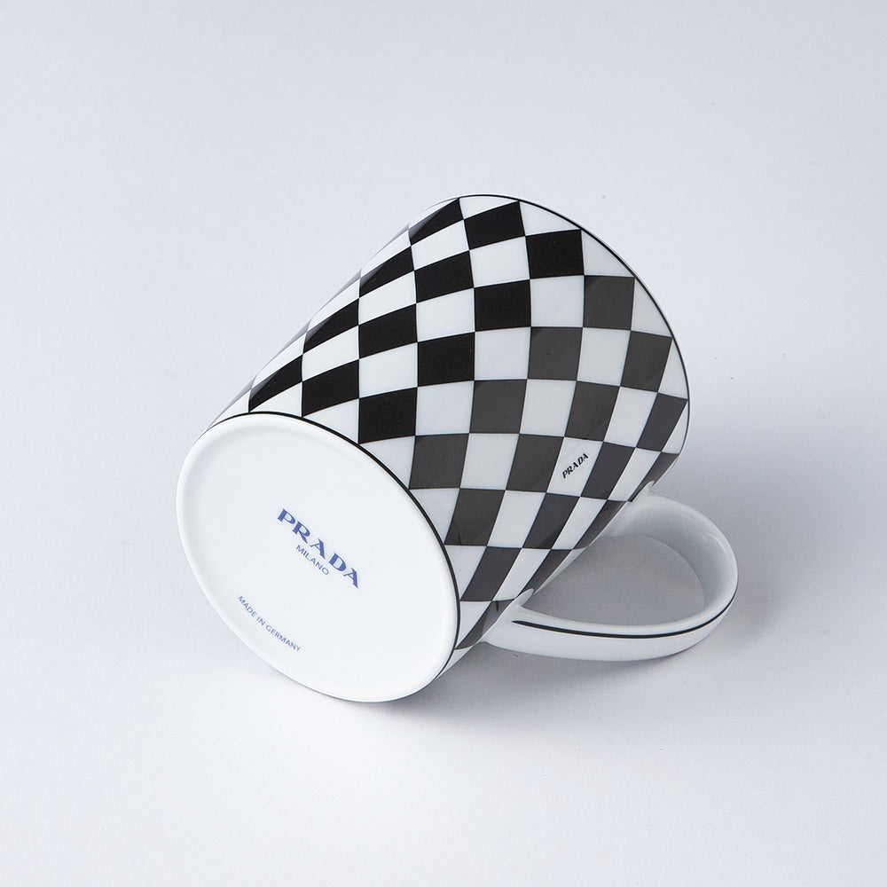 マグカップ モノトーンダイヤ柄(PRADA)