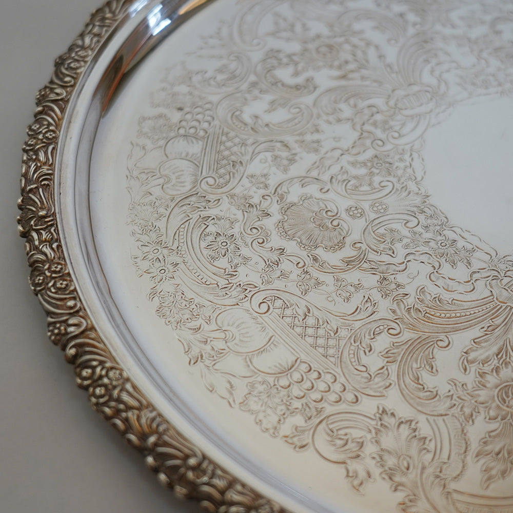 シルバーのお盆(マッピング&ウエッブ)