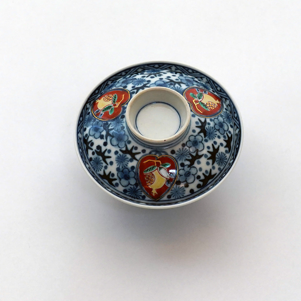 お碗（九谷焼） 寿楽造 上手錦手寿楽造【大聖寺御茶碗】蓋付茶碗